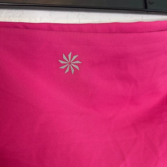 NWT Athleta High Waist Bikini Bottom Pink Sz Large - Picture 3 of 5
